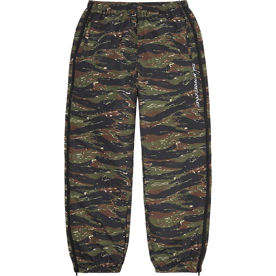 Pantalones Supreme Full Zip Baggy Warm Up Pant Verde Camuflaje | Supreme 201UT